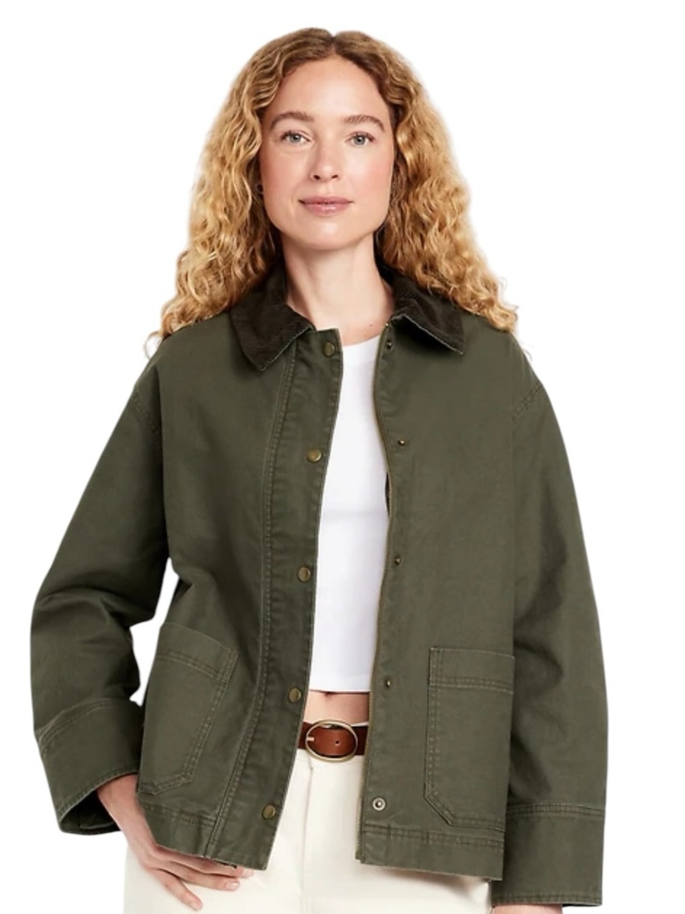 Old Navy Barn Jacket Olive Green Women's Utility Size XL NWT